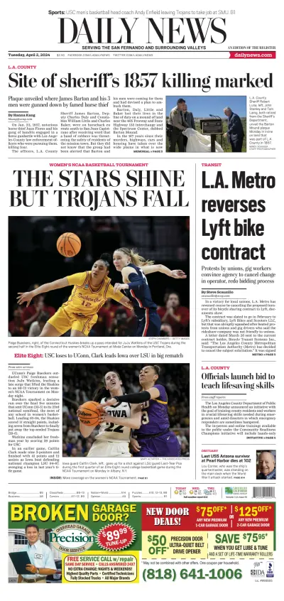 Cover of Daily News (Los Angeles)