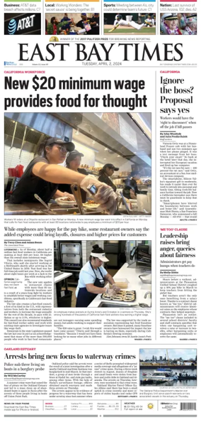 Cover of East Bay Times