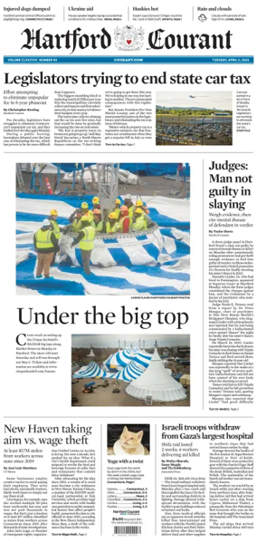 Cover of Hartford Courant