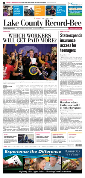 Cover of Lake County Record-Bee