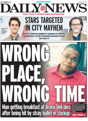 Cover of New York Daily News