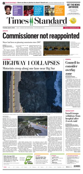 Cover of Times Standard (Eureka)