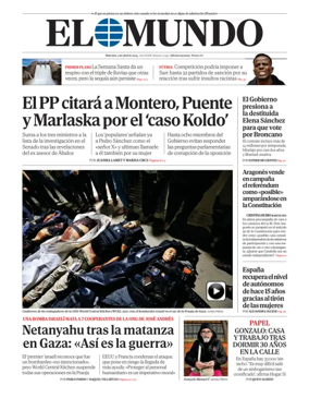 Cover of El Mundo Primera Edición Int