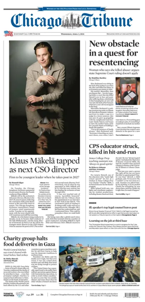 Cover of Chicago Tribune