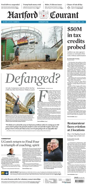 Cover of Hartford Courant