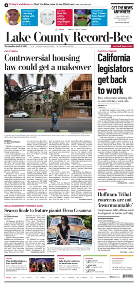 Cover of Lake County Record-Bee