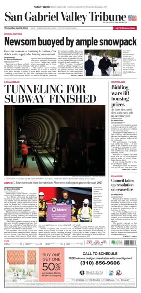Cover of San Gabriel Valley Tribune