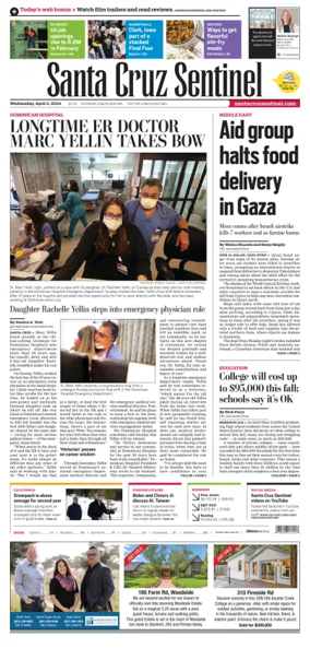 Cover of Santa Cruz Sentinel