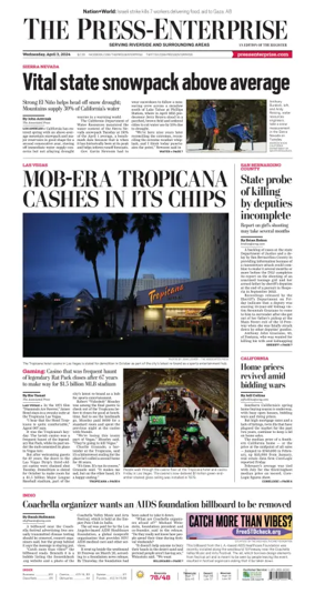 Cover of The Riverside Press-Enterprise