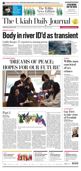 Cover of The Ukiah Daily Journal