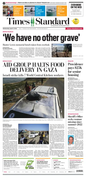 Cover of Times Standard (Eureka)