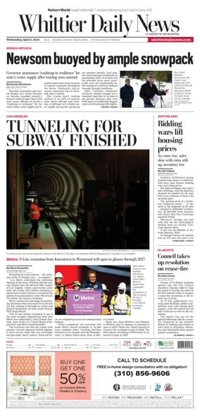 Cover of Whittier Daily News