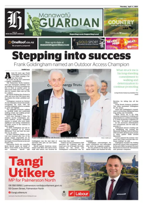 Cover of Manawatu Guardian