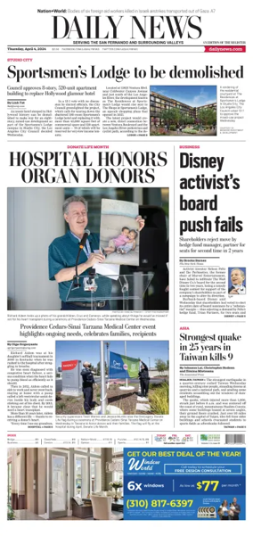 Cover of Daily News (Los Angeles)