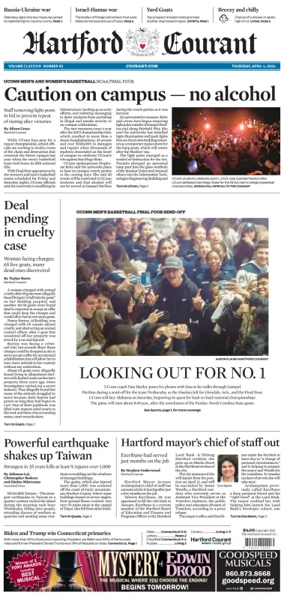 Cover of Hartford Courant