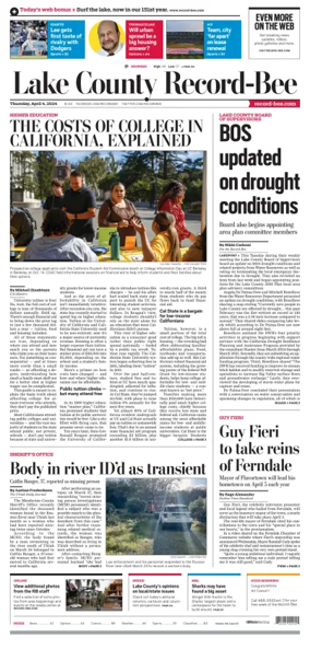 Cover of Lake County Record-Bee