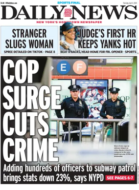 Cover of New York Daily News