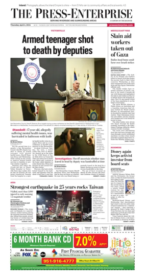 Cover of The Riverside Press-Enterprise