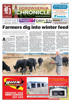 Cover of Horowhenua Chronicle