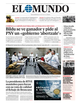 Cover of El Mundo Primera Edición Int