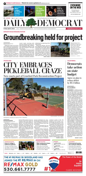 Cover of Daily Democrat (Woodland)