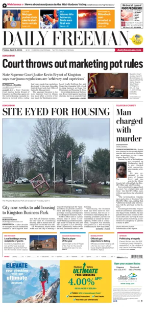 Cover of Daily Freeman (Kingston, NY)
