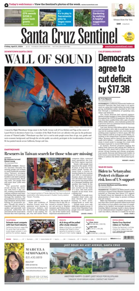 Cover of Santa Cruz Sentinel