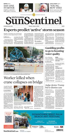 Cover of Sun Sentinel Palm Beach Edition