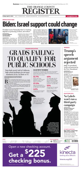 Cover of The Orange County Register