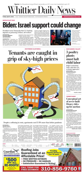 Cover of Whittier Daily News