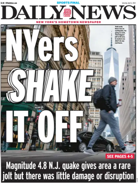 Cover of New York Daily News