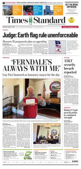 Cover of Times Standard (Eureka)