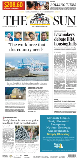 Cover of Baltimore Sun Sunday