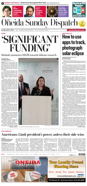 Cover of The Oneida Daily Dispatch (Oneida, NY)