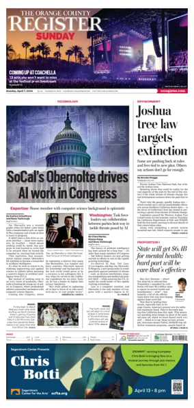 Cover of The Orange County Register