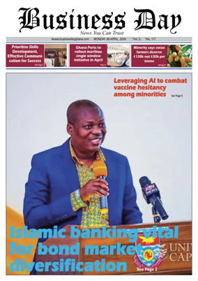 Cover of Business Day (Ghana)