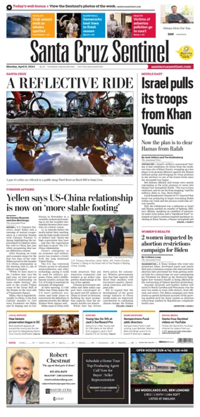 Cover of Santa Cruz Sentinel