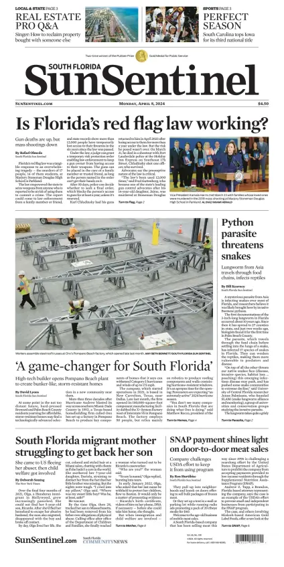 Cover of Sun Sentinel Broward Edition
