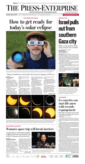 Cover of The Riverside Press-Enterprise