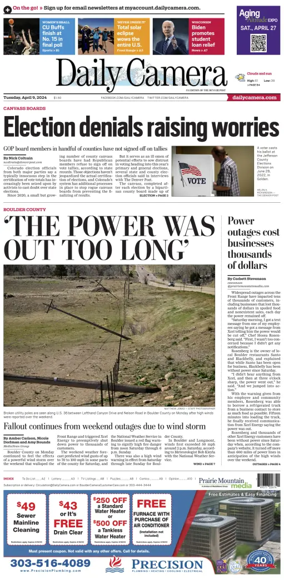 Cover of Daily Camera (Boulder)