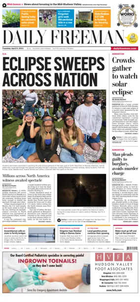 Cover of Daily Freeman (Kingston, NY)