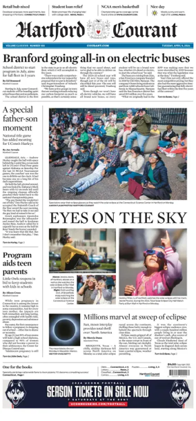 Cover of Hartford Courant