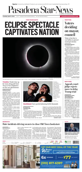 Cover of Pasadena Star-News