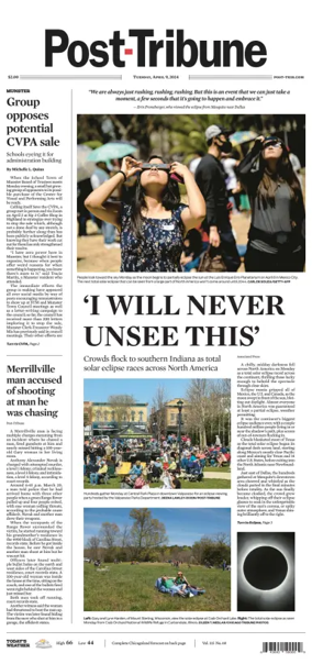 Cover of Post-Tribune