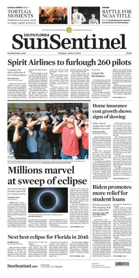 Cover of Sun Sentinel Palm Beach Edition