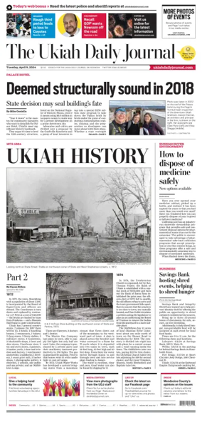 Cover of The Ukiah Daily Journal