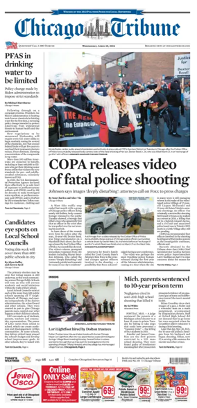 Cover of Chicago Tribune