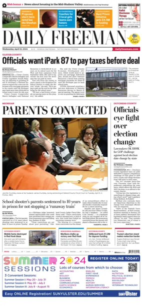 Cover of Daily Freeman (Kingston, NY)