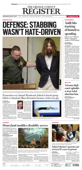 Cover of The Orange County Register