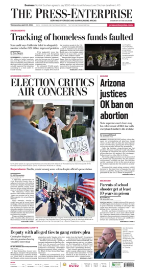 Cover of The Riverside Press-Enterprise